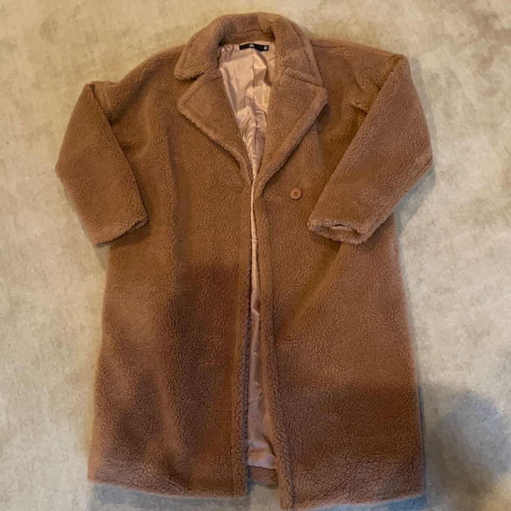 Brown teddy coat